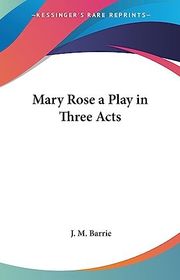 Book cover for "Mary Rose" by JM Barrie
