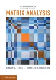 Book cover for "Matrix Analysis" by Roger A. Horn