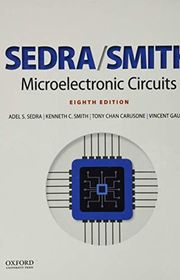 Book cover for "Microelectronic Circuits" by Adel S. Sedra, Kenneth C. Smith, Tony Chan Carusone, and Vincent Gaudet