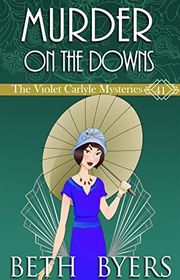 Book cover for "Murder on the Downs" by Beth Byers