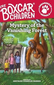 Book cover for "Mystery of the Vanishing Forest" by Gertrude Chandler Warner