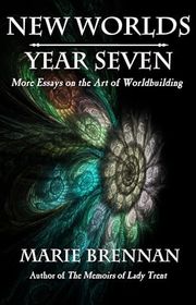 Book cover for "New Worlds, Year Seven" by Marie Brennan