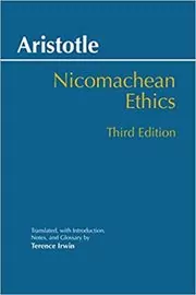 Book cover for "Nicomachean Ethics" by Aristotle