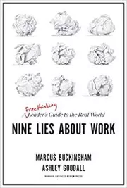 Book cover for "Nine Lies About Work" by Marcus Buckingham
