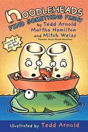 Book cover for "Noodleheads Find Something Fishy" by Tedd Arnold