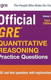Book cover for "Official GRE Quantitative Reasoning Practice Questions, Volume 1" by Educational Testing Service