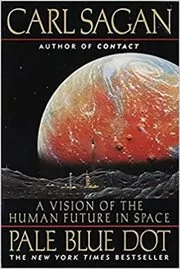 Book cover for "Pale Blue Dot" by Carl Sagan