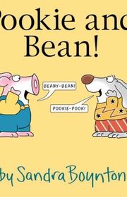 Book cover for "Pookie and Bean!" by Sandra Boynton