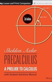 Book cover for "Precalculus: A Prelude to Calculus" by Sheldon Axler