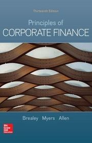 Book cover for "Principles of Corporate Finance" by Richard A. Brealey, Stewart C. Myers, and Franklin Allen