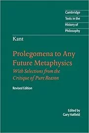 Book cover for "Prolegomena to Any Future Metaphysics" by Immanuel Kant