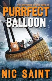 Book cover for "Purrfect Balloon" by Nic Saint
