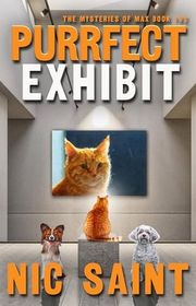 Book cover for "Purrfect Exhibit" by Nic Saint