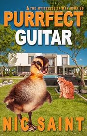 Book cover for "Purrfect Guitar" by Nic Saint