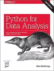 Book cover for "Python for Data Analysis" by Wes McKinney