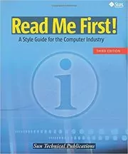 Book cover for "Read Me First!" by Sun Technical Publications