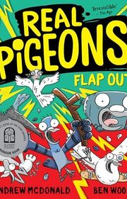 Book cover for "Real Pigeons Flap Out"