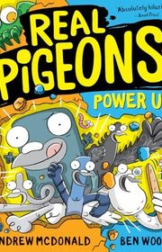 Book cover for "Real Pigeons Power Up"