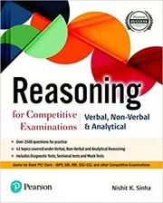 Book cover for "Reasoning for Competitive Examinations" by Nishit K. Sinha