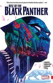 Book cover for "Rise of the Black Panther" by Ta Nehisi Coates