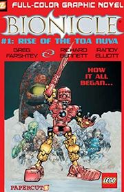 Book cover for "Rise of the Toa Nuva" by Greg Farshtey