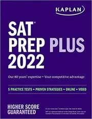 Book cover for "SAT Prep Plus 2022" by Kaplan Test Prep