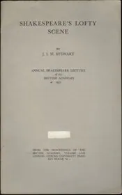 Book cover for "Shakespeare's Lofty Scene" by Michael Innes