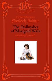 Book cover for "Sherlock Holmes - The Dollmaker of Marigold Walk" by Barbara Hambly