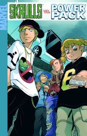 Book cover for "Skrulls vs. Power Pack" by Fred Van Lente