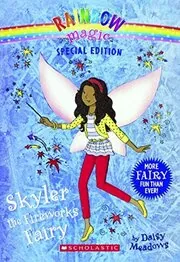 Book cover for "Skyler the Fireworks Fairy" by Daisy Meadows