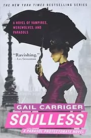 Book cover for "Soulless" by Gail Carriger