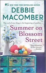 Book cover for "Summer on Blossom Street" by Debbie Macomber