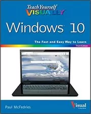 Book cover for "Teach Yourself VISUALLY Windows 10" by Paul McFedries