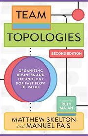 Book cover for "Team Topologies: Organizing Business and Technology for Fast Flow of Value" by Matthew Skelton and Manuel Pais