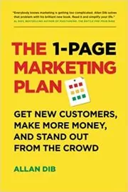 Book cover for "The 1-Page Marketing Plan" by Allan Dib