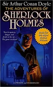 Book cover for "The Adventures of Sherlock Holmes" by Arthur Conan Doyle
