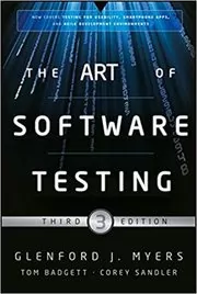 Book cover for "The Art of Software Testing" by Glenford J. Myers