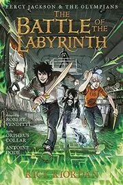 Book cover for "The Battle of the Labyrinth Graphic Novel"