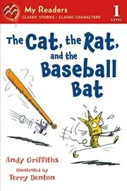 Book cover for "The Cat, the Rat, and the Baseball Bat" by Andy Griffiths
