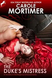 Book cover for "The Duke's Mistress" by Carole Mortimer