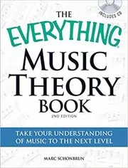 Book cover for "The Everything Music Theory Book" by Marc Schonbrun