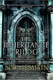 Book cover for "The Inheritance Trilogy" by NK Jemisin