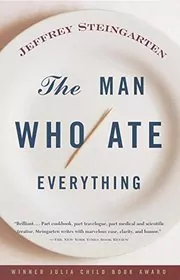 Book cover for "The Man Who Ate Everything" by Jeffrey Steingarten