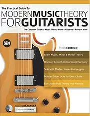 Book cover for "The Practical Guide to Modern Music Theory for Guitarists" by Joseph Alexander