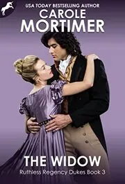Book cover for "The Widow" by Carole Mortimer