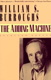 Book cover for "The Adding Machine" by William S Burroughs