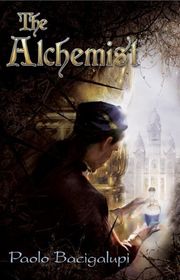 Book cover for "The Alchemist" by Paolo Bacigalupi
