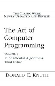 Book cover for "The Art of Computer Programming, Volume 1: Fundamental Algorithms" by Donald E. Knuth