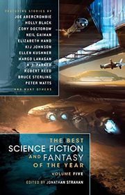 Book cover for "The Best Science Fiction and Fantasy of the Year, Volume 5"
