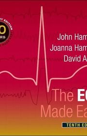 Book cover for "The ECG Made Easy" by John Hampton, Joanna Hampton, and David Adlam